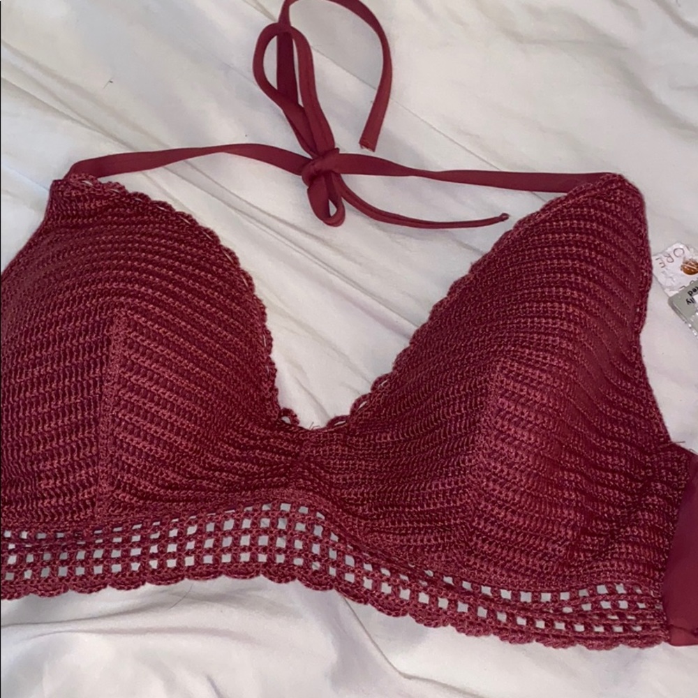 super cute knitted bikini top